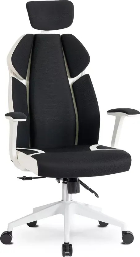Fotel biurowy ergonomiczny obrotowy Duncan szary czarny regulowany zagłówek multiblock