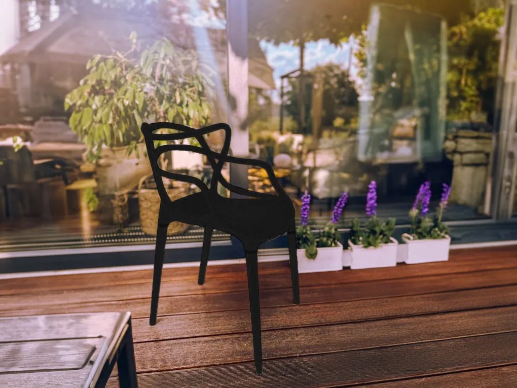 Wyprzedaż Czarny plastikowy krzesło KATO II jakość