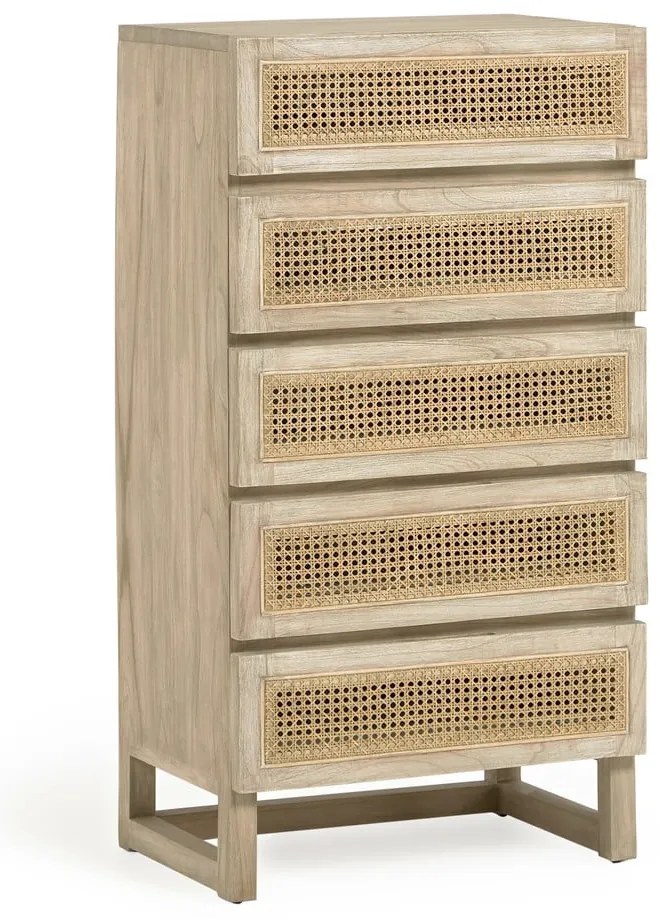 Komoda z 5 szufladami z drewna Mindi Kave Home Rexit