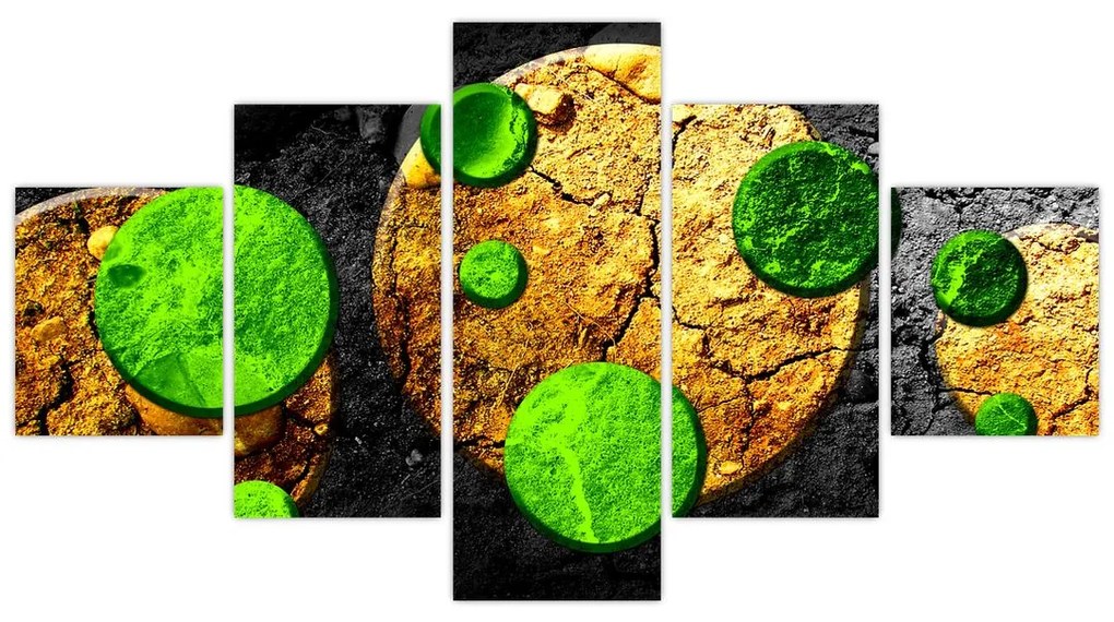 Obraz abstrakcji - Kule (125x70 cm)