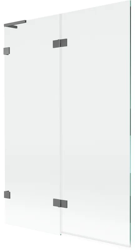 Mexen Lunar L parawan nawannowy 2-skrzydłowy lewy 120 x 150 cm, transparent, gun metal - 897L-120-100-95-00-L