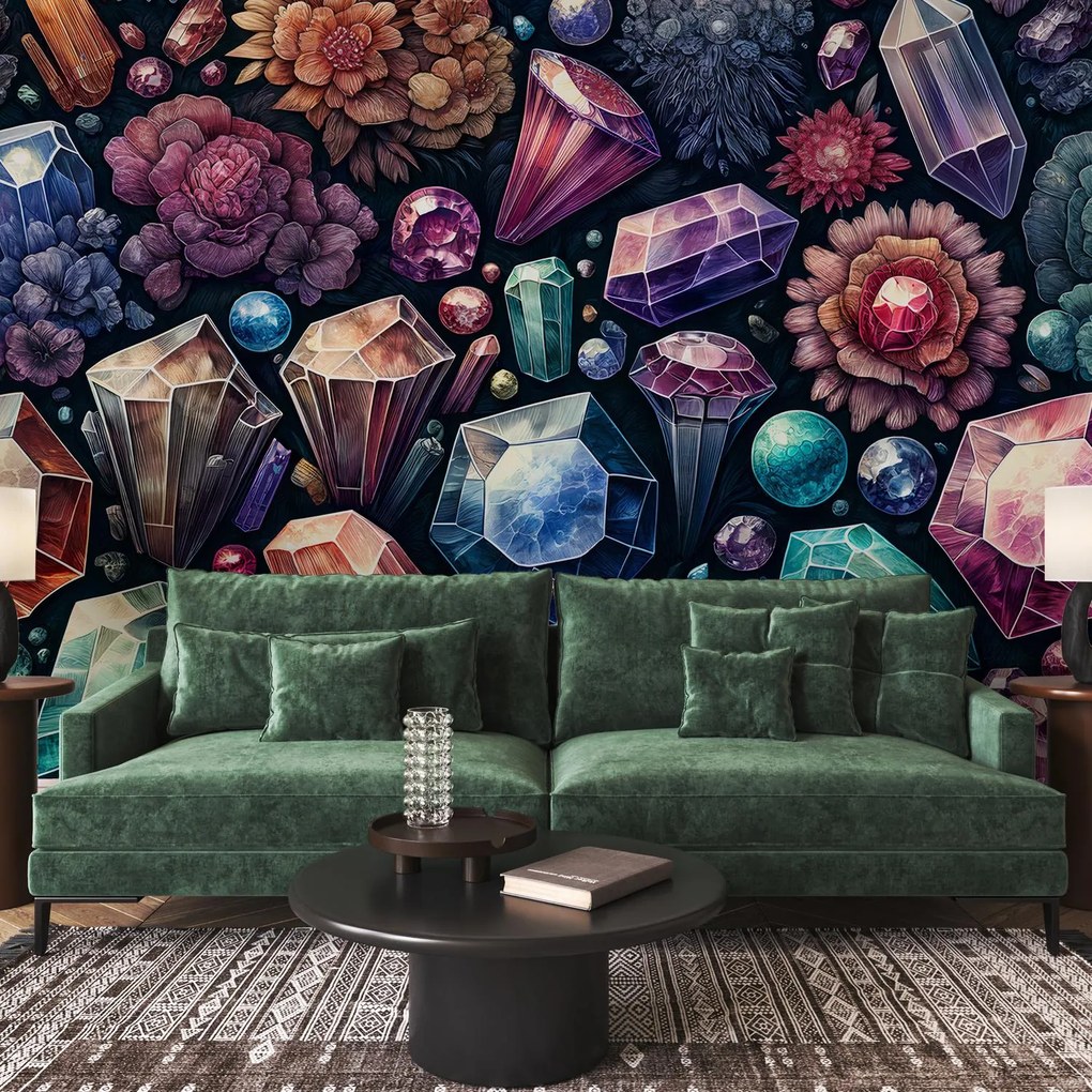 Fototapeta - Kwiatowe diamenty (196x136 cm)