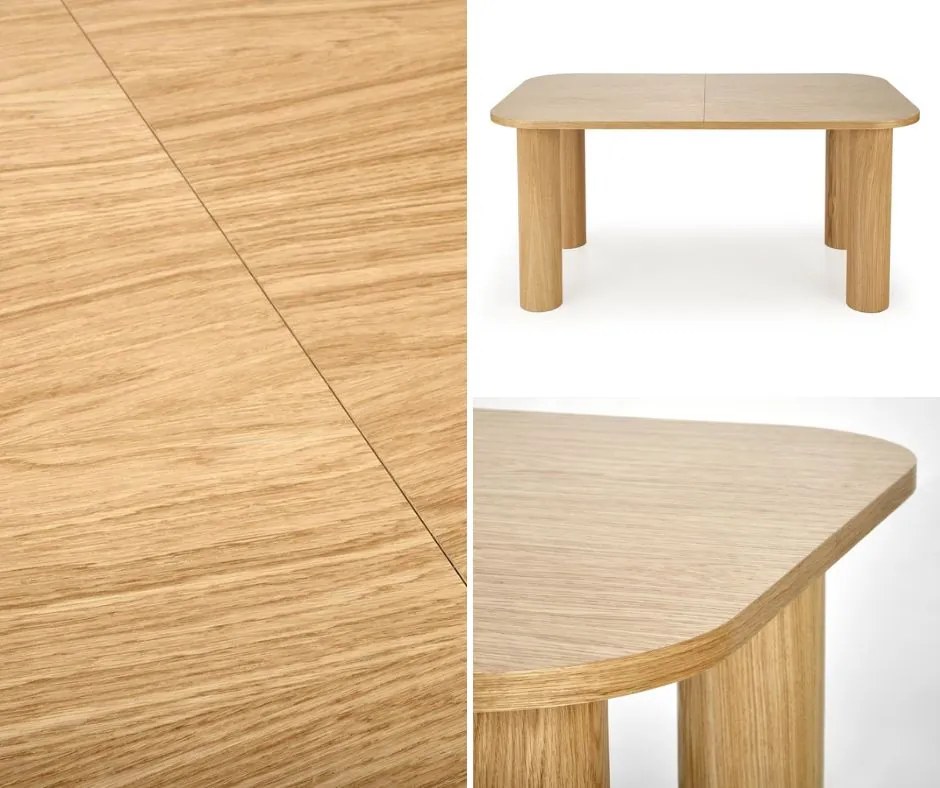 Rozkładany prostokątny stół do jadalni Elefante