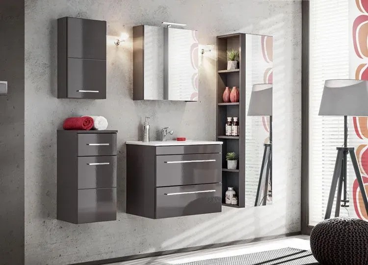 Biała prostokatna ceramiczna umywalka - Xarius 60 cm