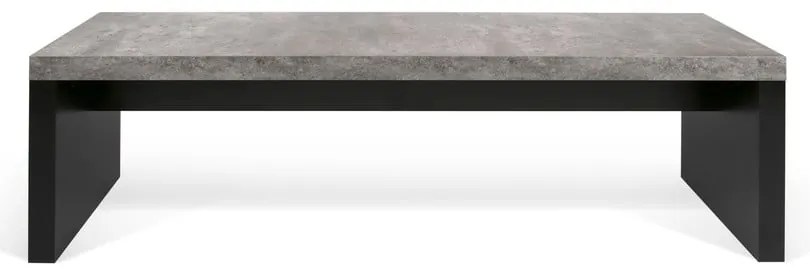 Czarno-szara ławka z dekorem betonu TemaHome Detroit, 140x43 cm