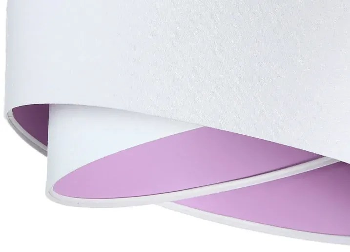 Biało-liliowa asymetryczna lampa wisząca - EX990 C5-D58
