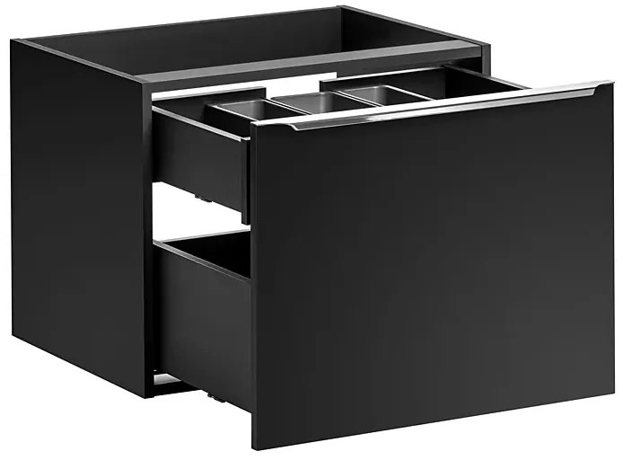 Czarna wisząca szafka pod umywalkę 60 cm G1-K25