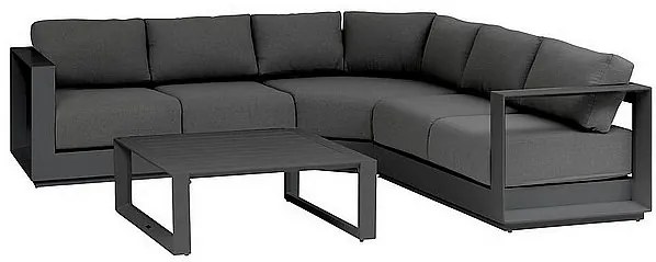 Narożnik aluminiowy dla 5 osób MADRID NEW (antracyt)
