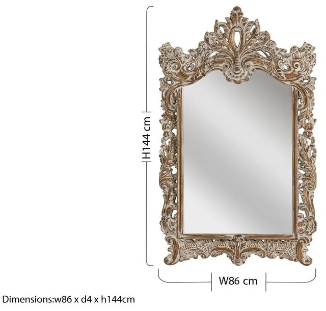 Lustro ścienne 86x144 cm Baroque – Premier Housewares
