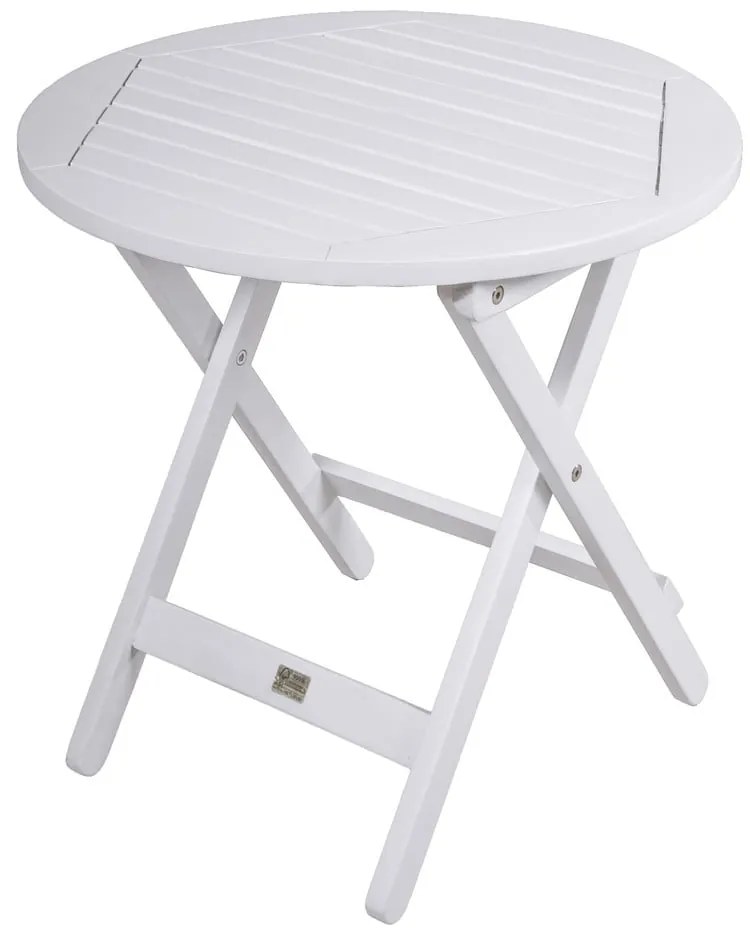 Okrągły stolik ogrodowy z litego drewna eukaliptusowego ø 50 cm Mesa – Garden Pleasure