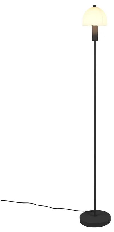 Czarna lampa stojąca ze szklanym kloszem (wysokość 120 cm) Glenn – Reality