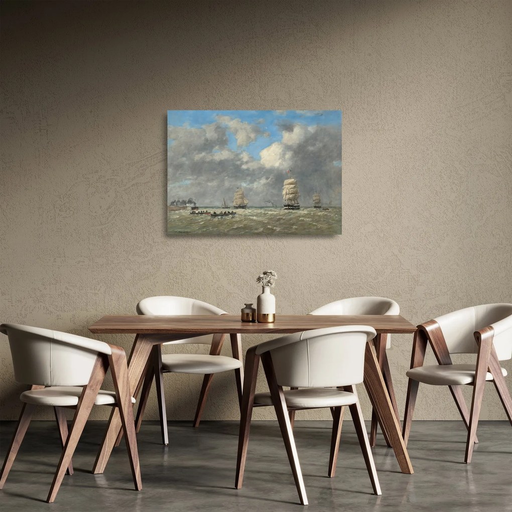 Obraz na szkle - Eugène Boudin, Le Havre, reprodukcje (70x50 cm)