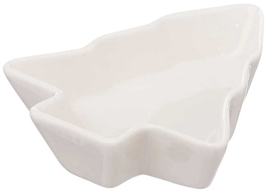 Komplet 6 miseczek w kształcie choinki, na bambusowej tacy, Ø 27 cm