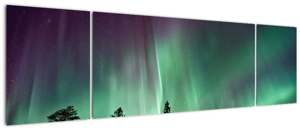 Obraz zorzy polarnej (170x50 cm)