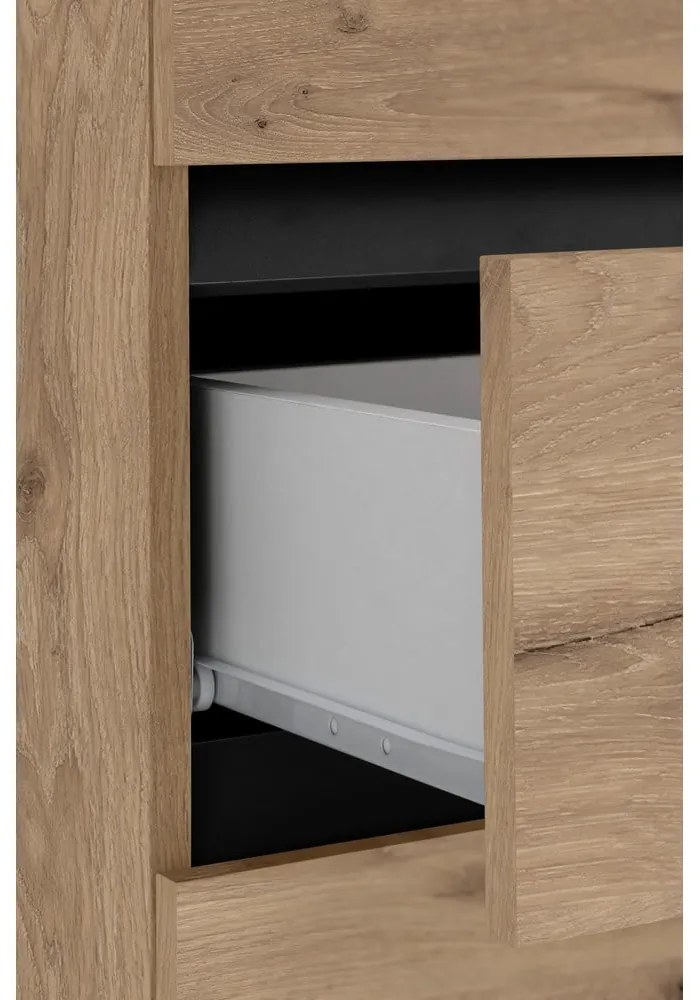Wysoka wąska szafka łazienkowa w dekorze dębu 38x130 cm Wisla – Støraa