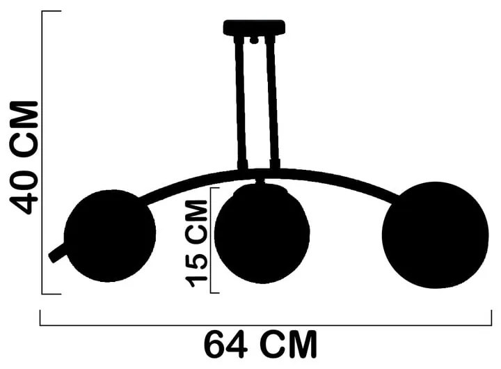 Lampa sufitowa w biało-złotym kolorze ze szklanym kloszem ø 15 cm Yay – Squid Lighting