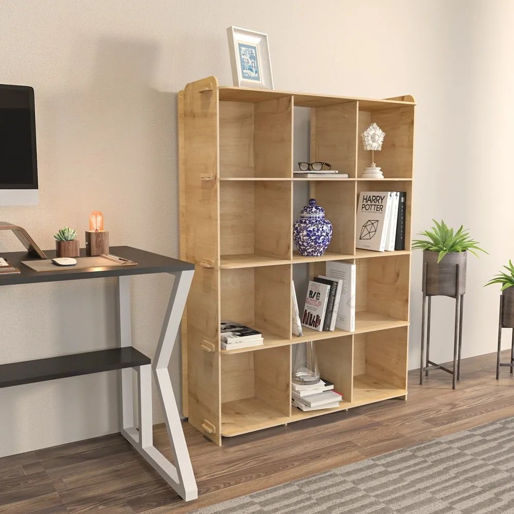 Regał w dekorze dębu 92,5x132 cm Zimba – Kalune Design