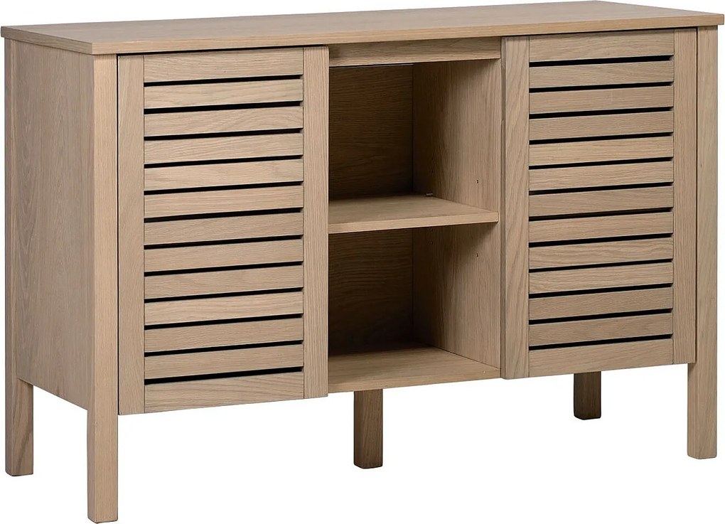TALIX 120 cm podwójna szafka pod umywalkę na nogach z naturalnego dębu