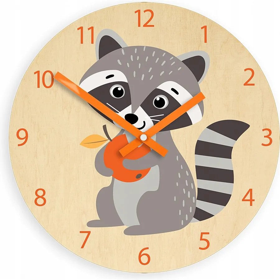 Zegar ścienny cichy do pokoju dziecięcego drewniany nowoczesny dekoracyjny