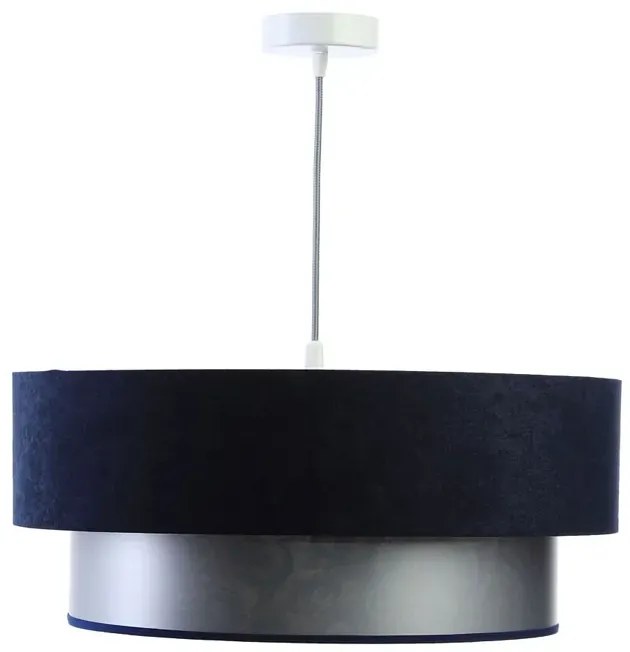 Lampa wisząca z welurowym zdobionym abażurem - S425 D5-B04