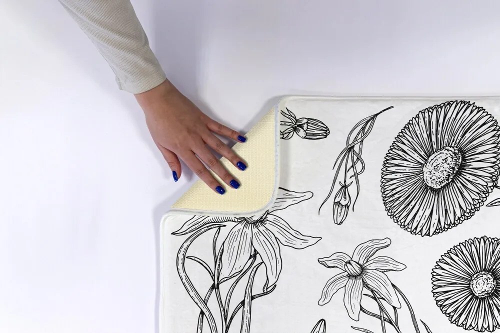 Dywanik do łazienki Dywanik do łazienki Kwiaty wzór