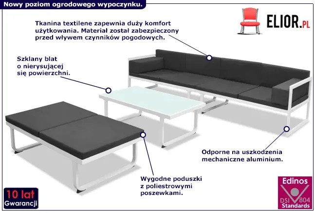 Zestaw nowoczesnych mebli ogrodowych - Mola