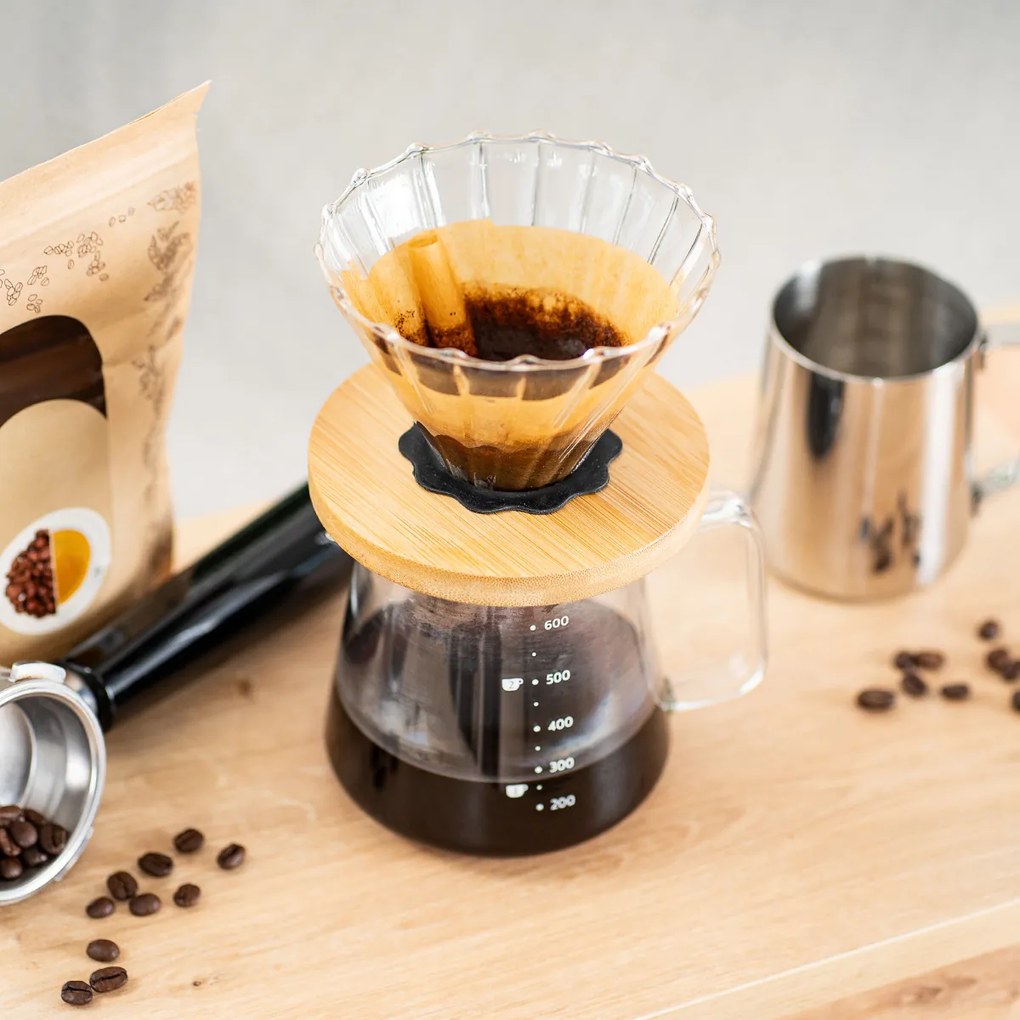 4Home Zestaw do parzenia kawy przelewowej Dripper, 600 ml