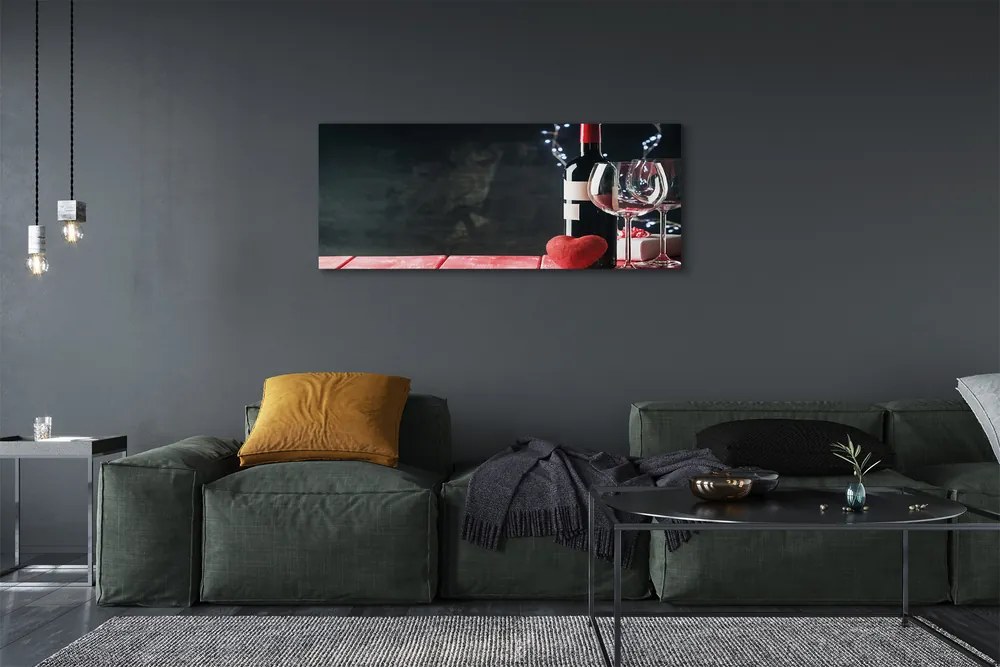 Zdjęcie na płótnie Serce w Blasku Lampek