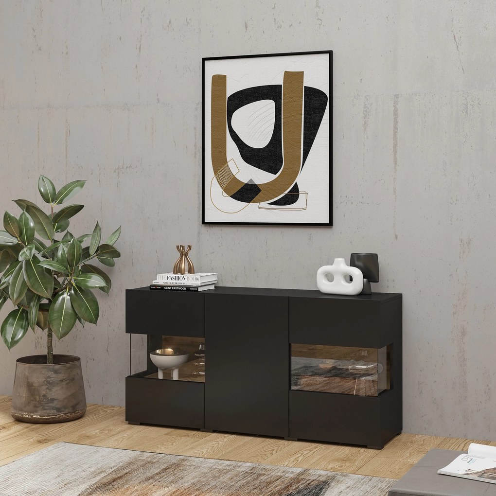 Komoda AURORA 120 cm do Salonu Sypialni Czarny