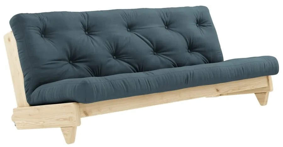 Sofa rozkładana z niebieskozielonym pokryciem Karup Design Fresh Natural/Petrol Blue
