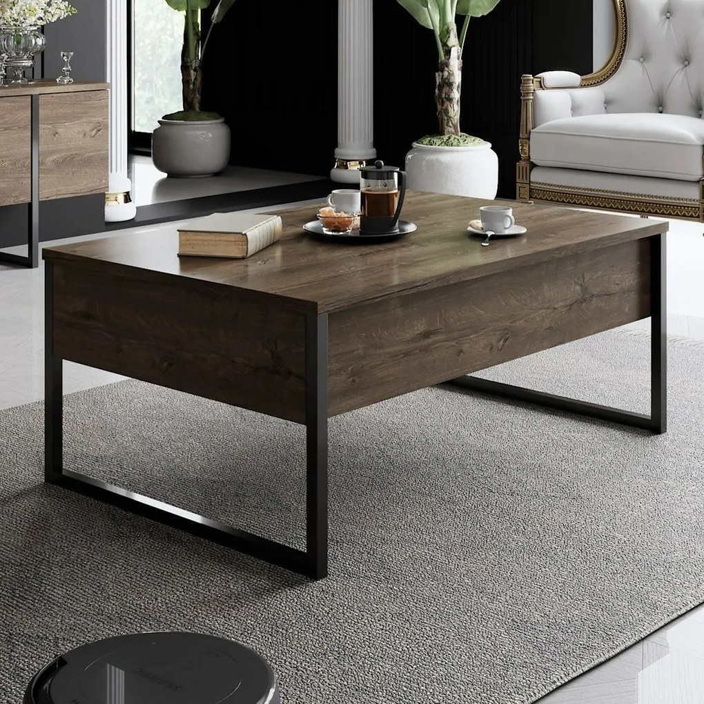 Stolik konferencyjny Luxe Walnut and Black