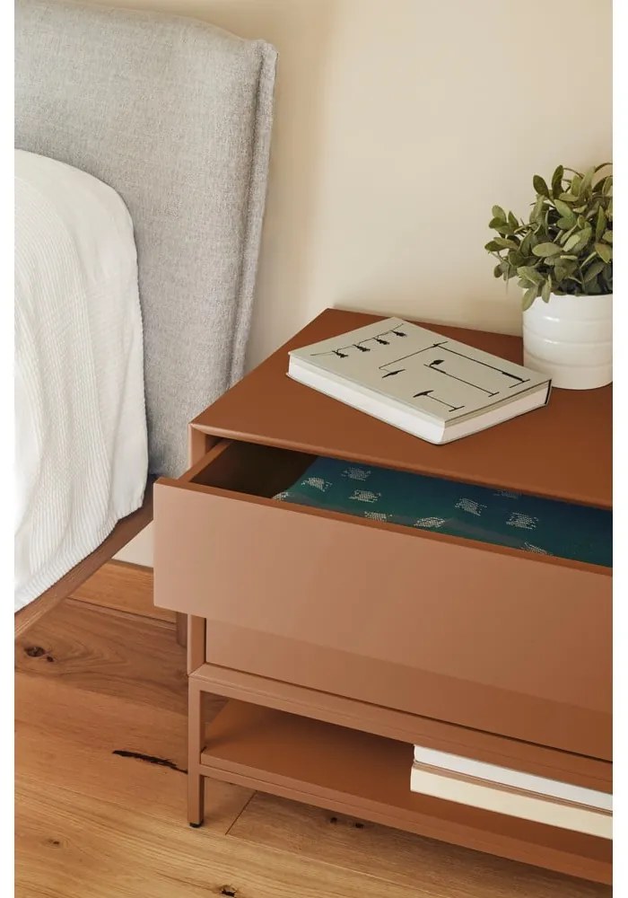 Kremowa szafka nocna Platt – Teulat