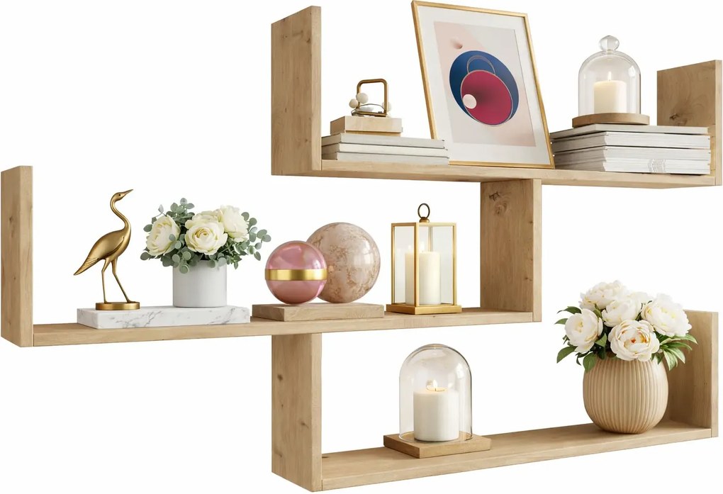 Wisząca Półka Na Książki Dąb Artisan 110X28X214 T9-W53