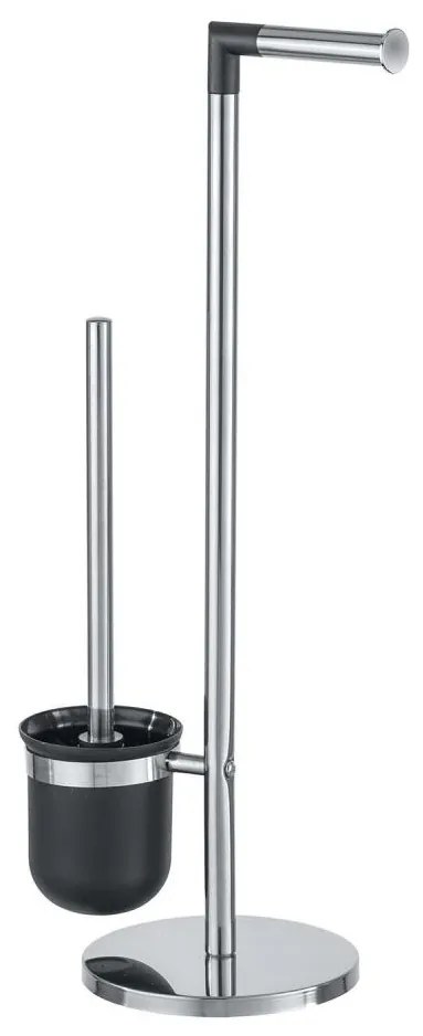 WENKO 21836800 - Szczotka do WC PARUS 25,5x57 cm stal nierdzewna/srebrna/czarna