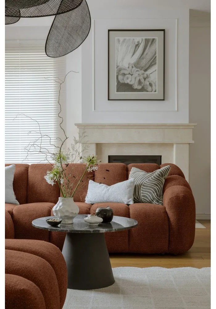 Narożnik (prawostronny/w kształcie litery U) w kolorze terakoty Shell – Miuform