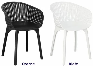 Czarne ażurowe krzesło balkonowe, tarasowe S6-M26