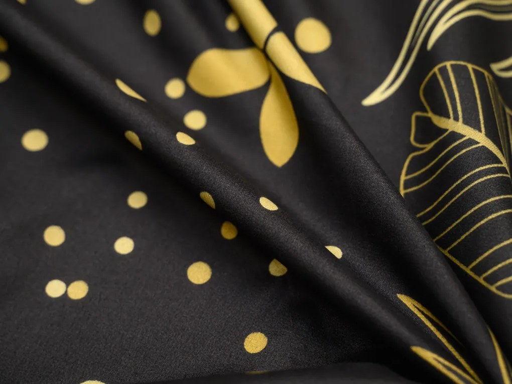 PrzytulneMieszkanie.pl PrzytulneMieszkanie.pl Pościel z mikrowłókna VISATA czarna Rozmiar pościeli: 2 szt 70 x 80 cm | 160 x 200 cm