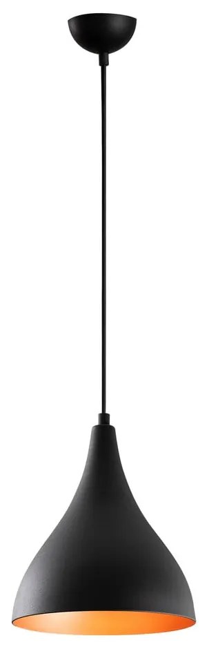 Czarna lampa wisząca z metalowym kloszem ø 22 cm Sağlam – Opviq lights