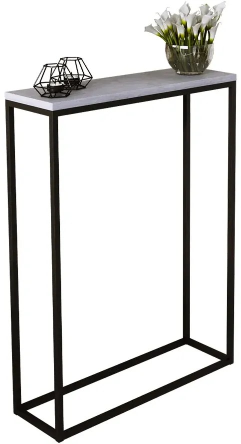 Nowoczesna konsola czarny + beton G6-K36
