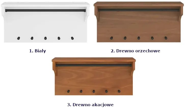 Wieszak ścienny drewno orzechowe R1-P14