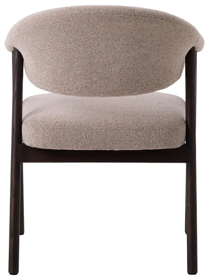 Beżowe krzesła z litego drewna dębowego z podłokietnikami zestaw 2 szt. Elk – Unique Furniture
