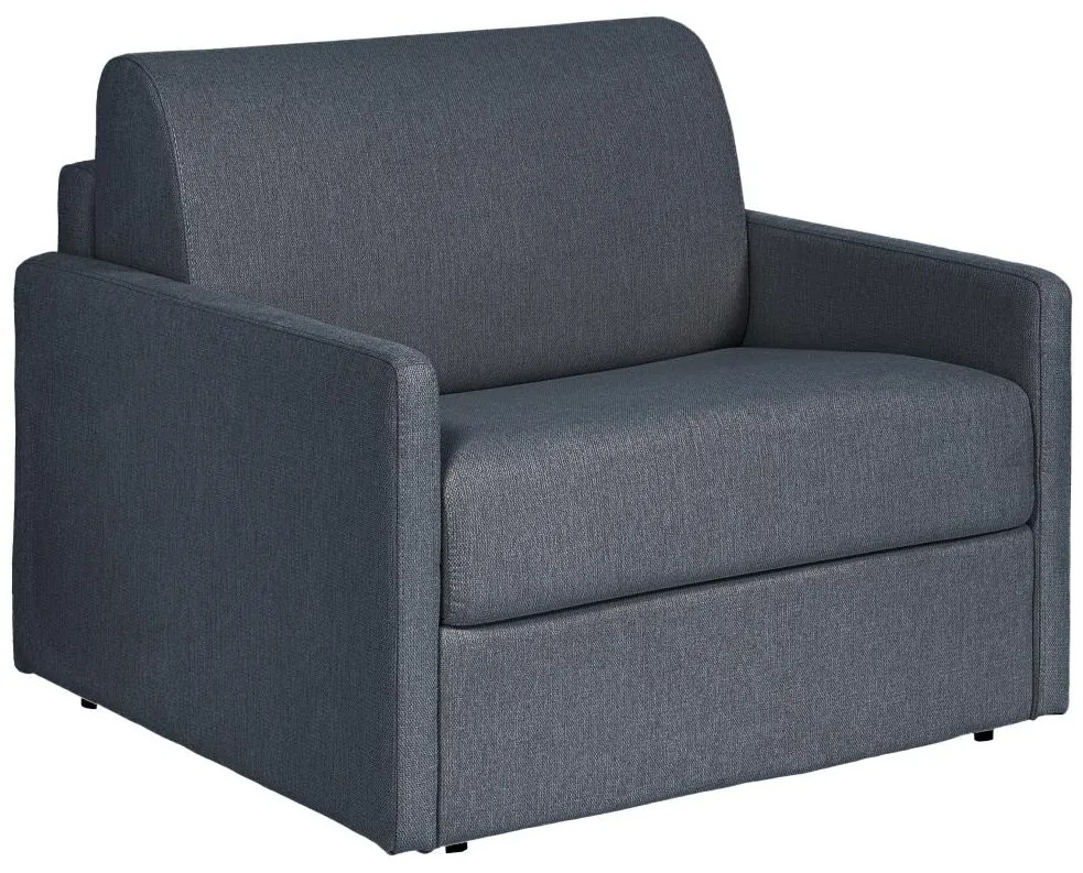 Fotel rozkładany typu express z szarą tapicerką - Materac 14 cm - CALIFE