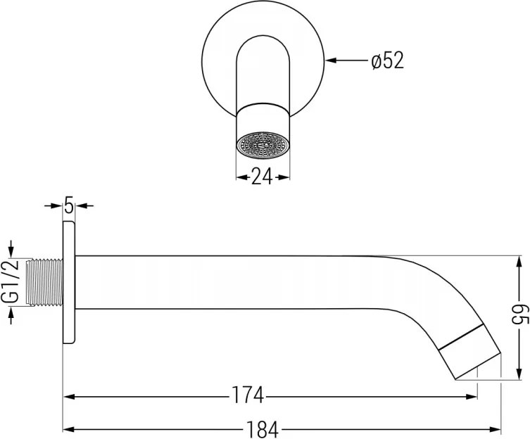 Mexen Kai DR70 zestaw wannowo-prysznicowy podtynkowy z deszczownicą 30 cm, gun gray szczotkowany - 77602DR70301-66