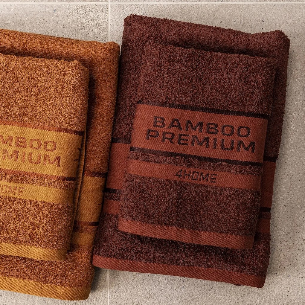 4Home Bamboo Premium ręcznik ciemnobrązowy, 50 x 100 cm, 2 szt.