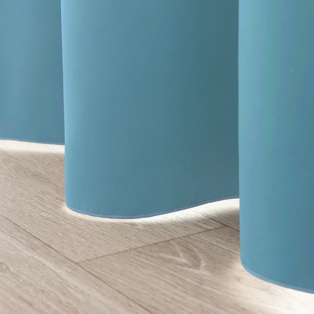 Zasłona zaciemniająca na taśmie marszczącej  niebieski 140 x 280 cm 1 szt.