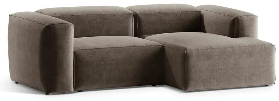 Brązowy narożnik (prawostronny/z szezlongiem) Bergano – Cosmopolitan Design