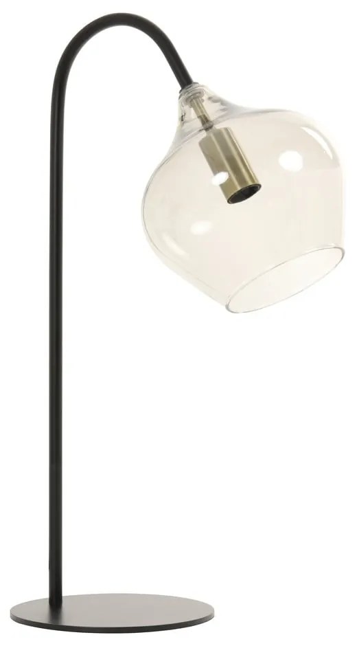 Czarna lampa stołowa (wysokość 50,5 cm) Rakel – Light &amp; Living