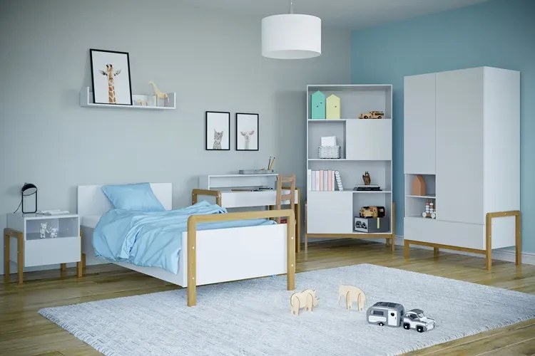 Białe biurko scandi dla dzieci i młodzieży C7-H53