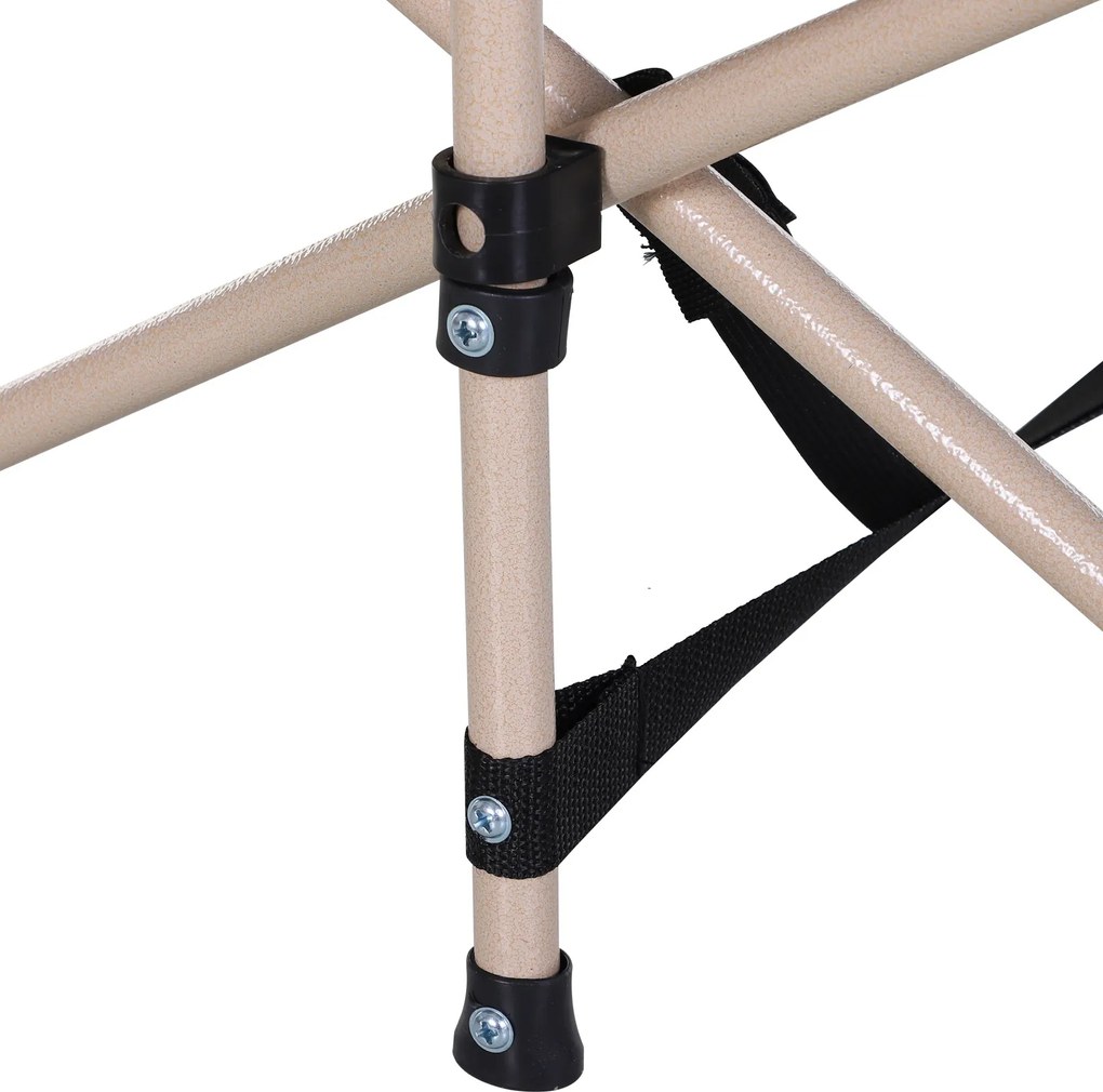 Outsunny Łóżko polowe składane leżanka kempingowa niebieska 190x68x52cm | Aosom PL