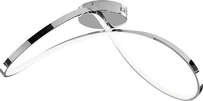 Lampa sufitowa Infinity z metalu i polerowanego chromowanego aluminium ze zintegrowaną diodą LED dł. 70 x 30 BL239-PCR